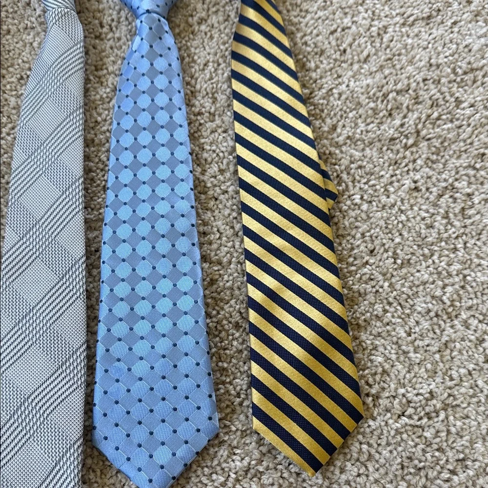 Nautica Kids Ties Set - Black, Gray, Blue, Yellow